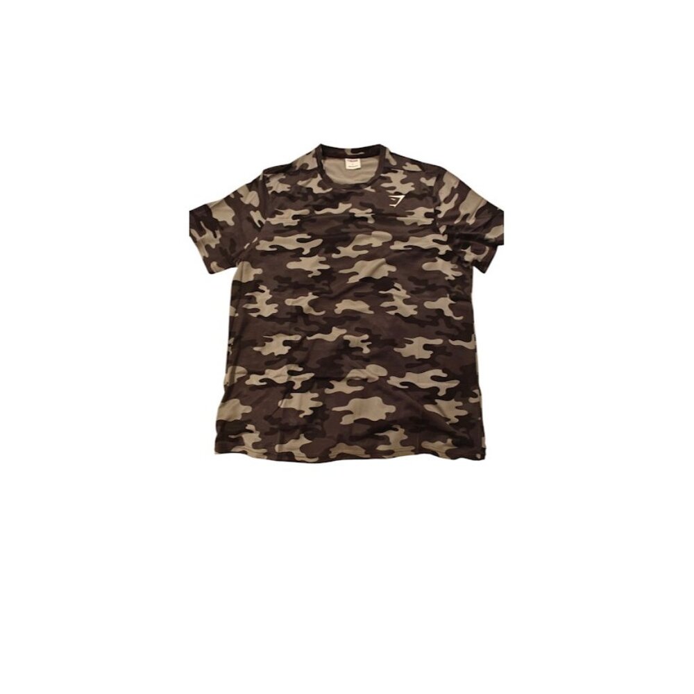 Gymshark Men's Large Arrival Gray Black Camo Short Sleeve T Shirt New In Bag